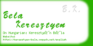 bela keresztyen business card